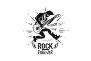Rock Forever Freedom and Love Vector Illustration