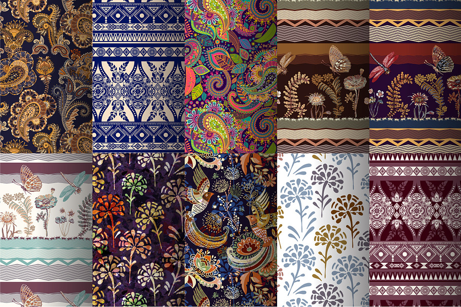 10 Bright Floral Patterns, Part III in Patterns - product preview 8