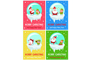Merry Christmas and Happy New Year Greeting Cards