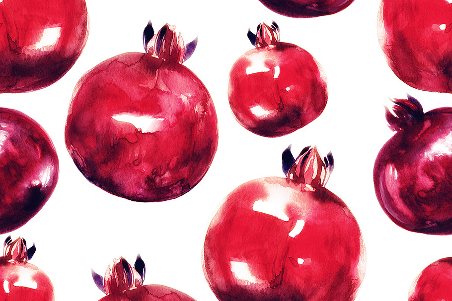 pomegranates seamless pattern | JPEG in Patterns - product preview 8