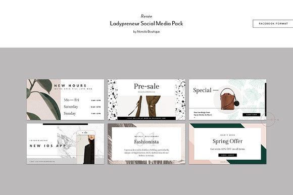 Social Media Kit Ladypreneur • Renée in Instagram Templates - product preview 9