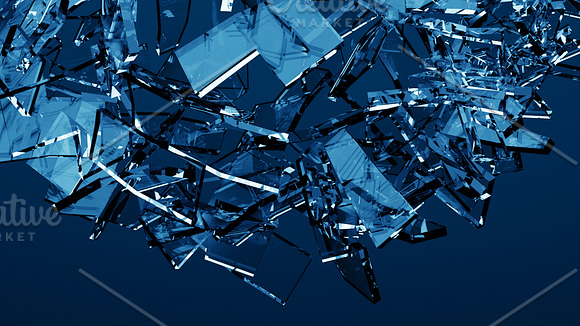 Blue shattered glass - 6 backgrounds in Objects - product preview 2