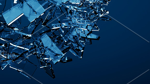 Blue shattered glass - 6 backgrounds in Objects - product preview 5