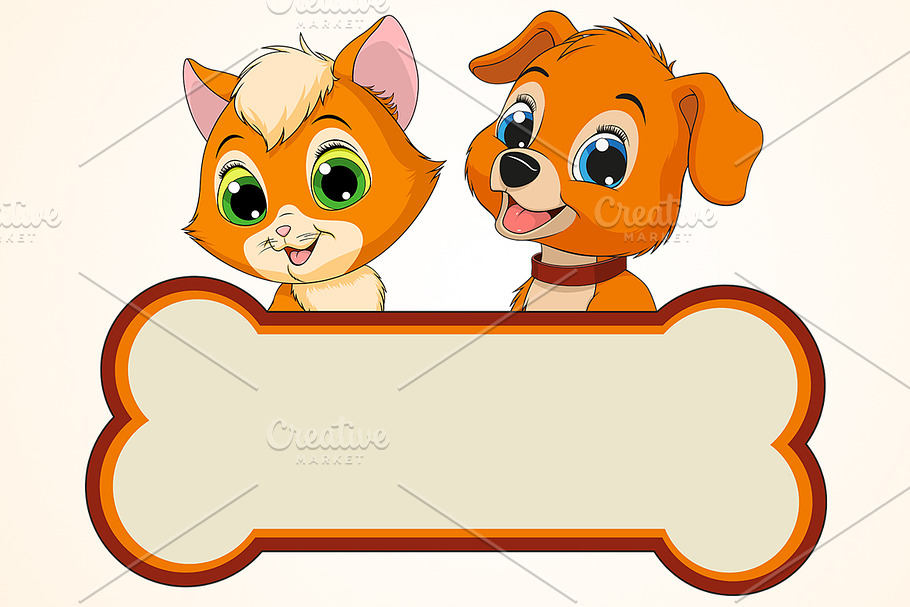  kitten and puppy friends in Illustrations - product preview 8