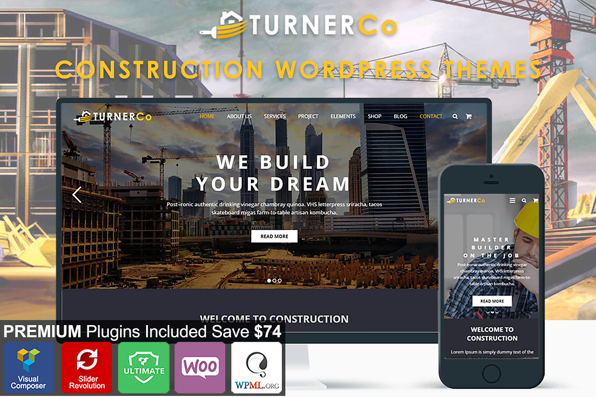 Turner Construction WordPress Theme in WordPress Business Themes - product preview 8