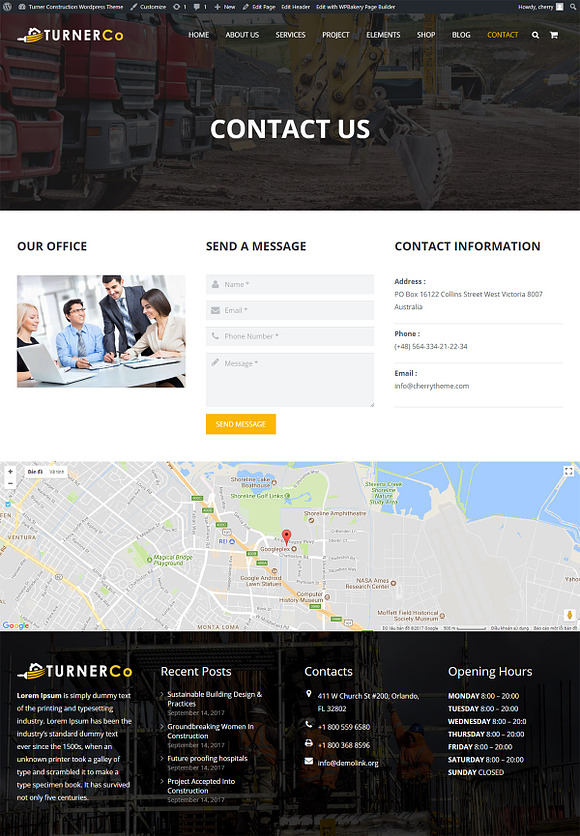 Turner Construction WordPress Theme in WordPress Business Themes - product preview 7