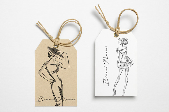 Fashion silhouettes for logo & brand in Illustrations - product preview 4
