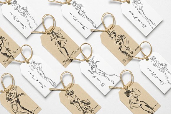 Fashion silhouettes for logo & brand in Illustrations - product preview 5