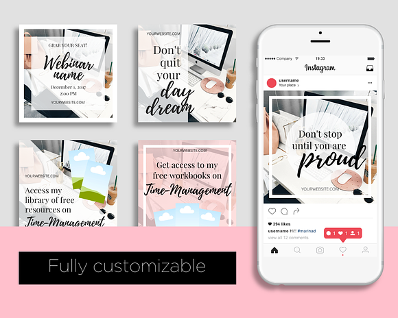 Instagram Templates Made In Canva in Instagram Templates - product preview 2
