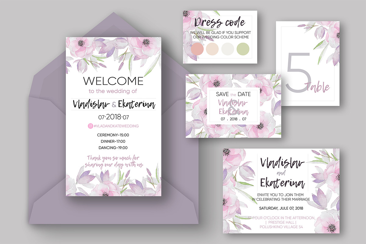 Wedding Invitation Suite in Wedding Templates - product preview 8