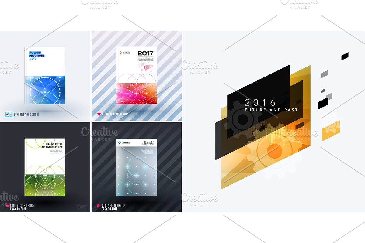 Mega set of design of business vector template, brochure in Illustrations - product preview 8