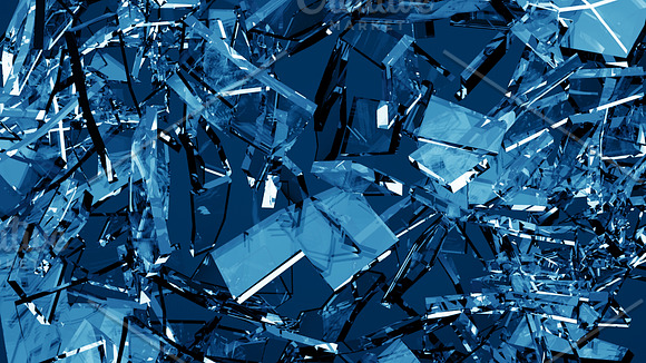 Blue shattered glass - 6 backgrounds in Objects - product preview 6