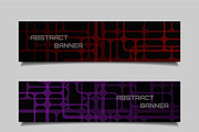 Set of abstract technology banners