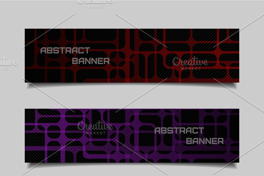 Set of abstract technology banners in Illustrations - product preview 8