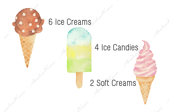 Cool Sweet / Ice Cream Clipart in Illustrations - product preview 2