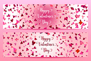Happy Valentine's day banners.