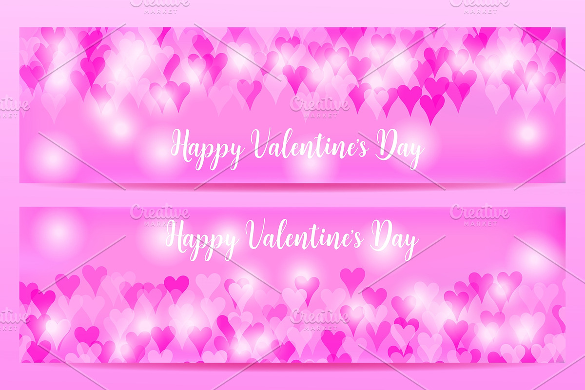 Happy Valentine's day banners. in Illustrations - product preview 8