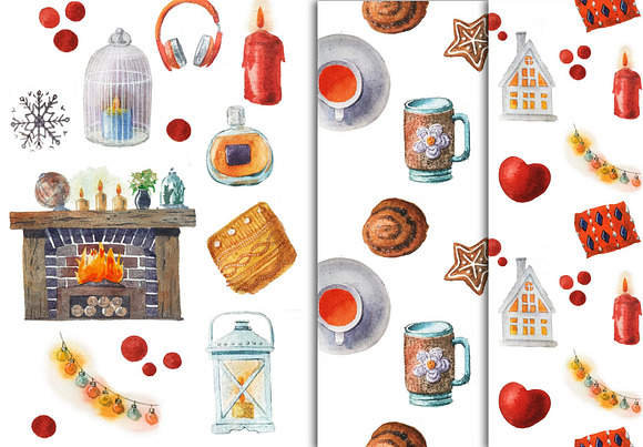 Hygge. Set of cozy elements. in Illustrations - product preview 2