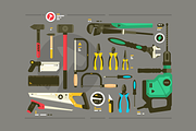 Set of tools for construction