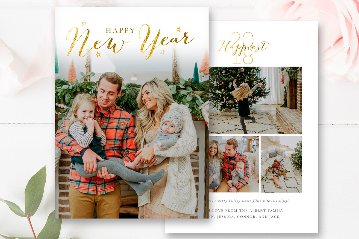 New Years Card Template in Card Templates - product preview 8