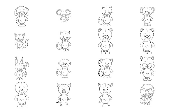 Cute Team | Animals clipart creator in Illustrations - product preview 6