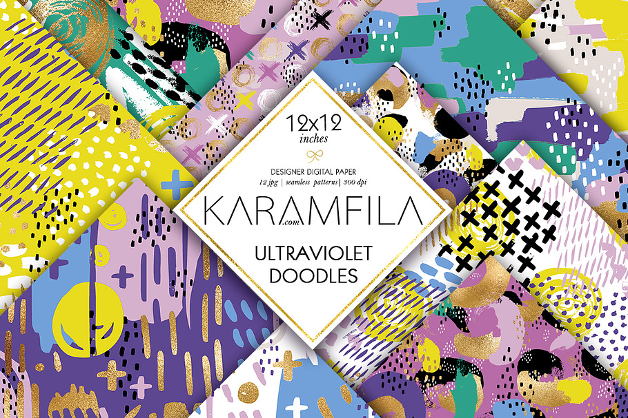 Ultraviolet Doodles Patterns in Patterns - product preview 8