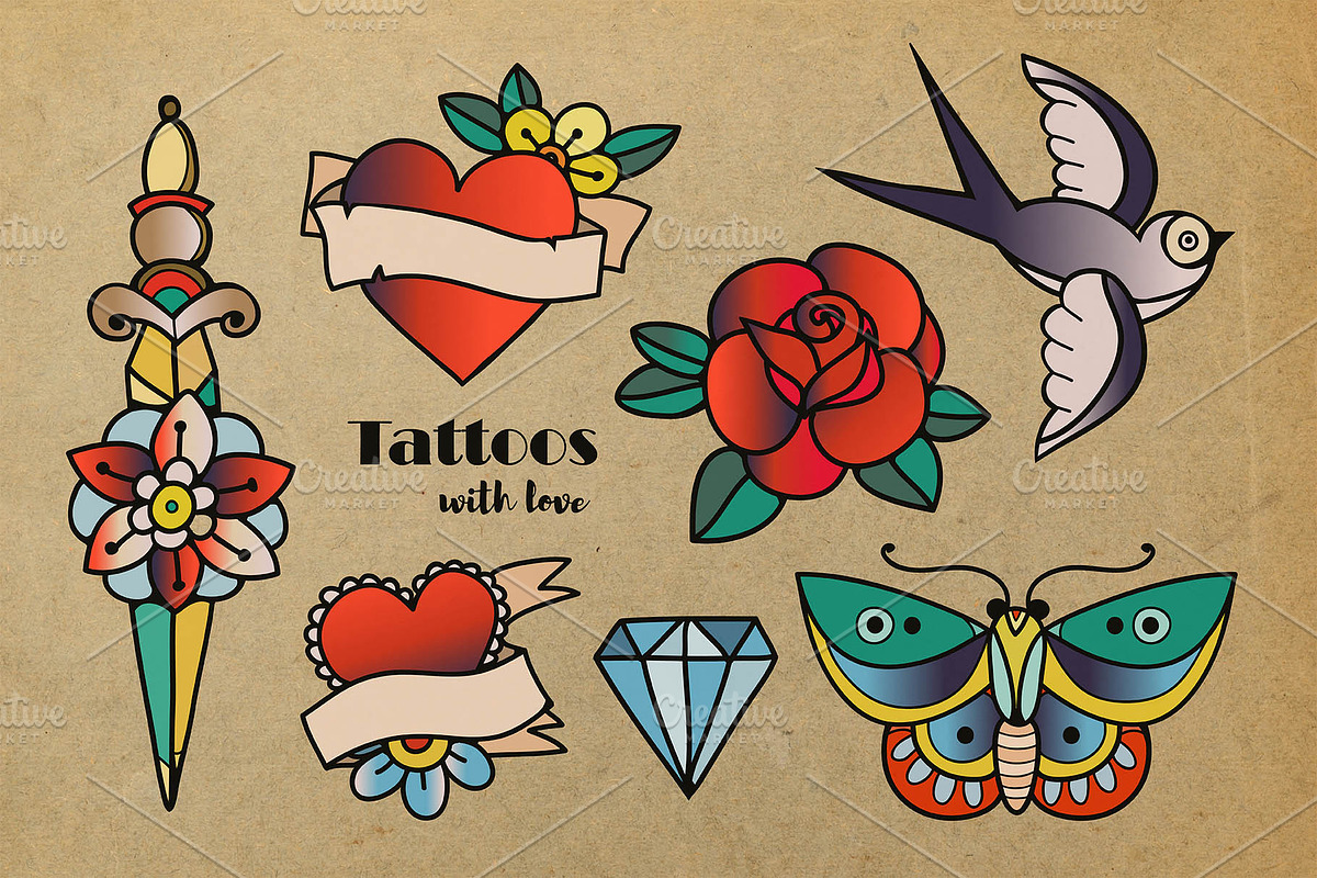 Vintage Tattoos in Illustrations - product preview 8