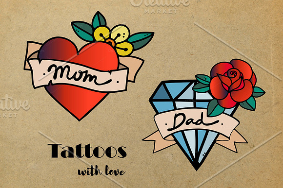 Vintage Tattoos in Illustrations - product preview 2
