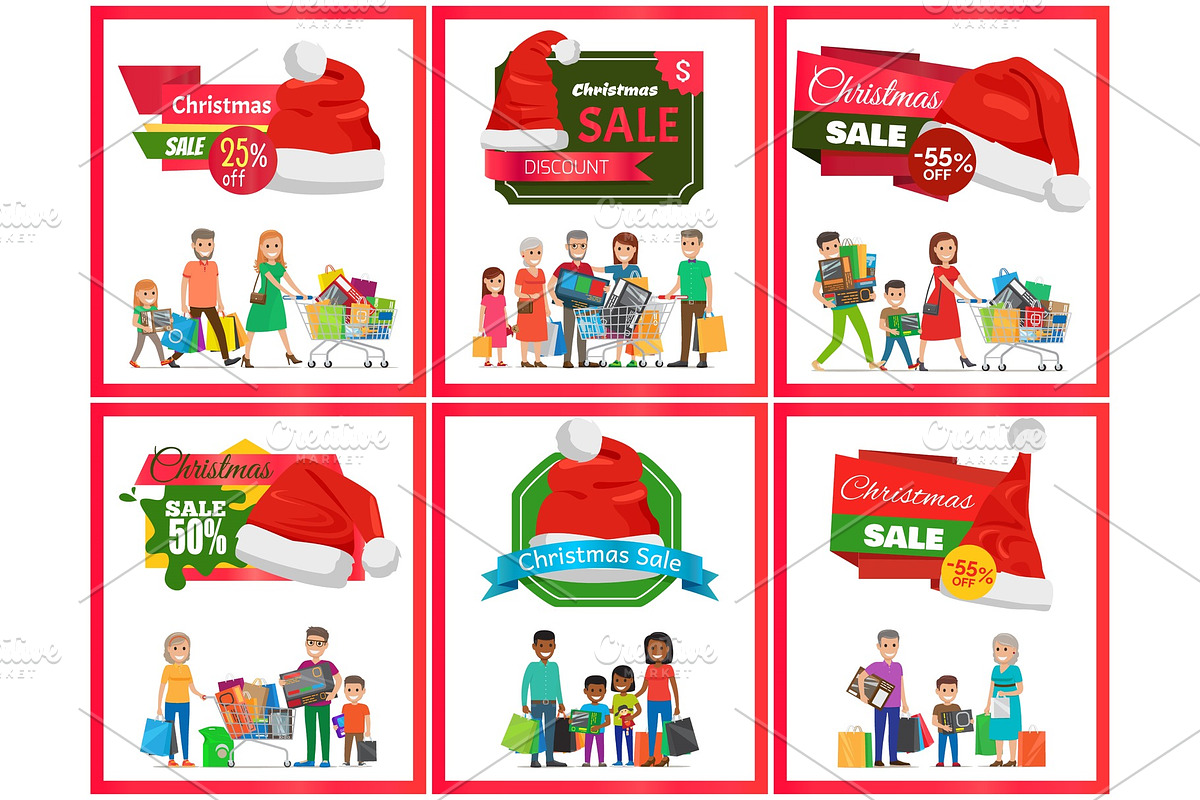 Set of Christmas Sale Premium Quality Banners in Illustrations - product preview 8