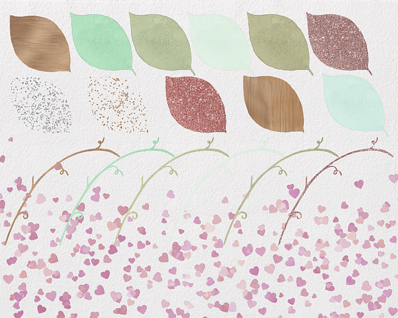 Rose Gold & Blush Watercolor Roses in Illustrations - product preview 1