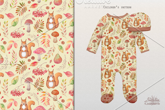 Autumn watercolor collection in Illustrations - product preview 7
