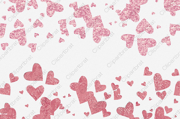 Pink & Burgundy Hearts Love Graphics in Illustrations - product preview 4