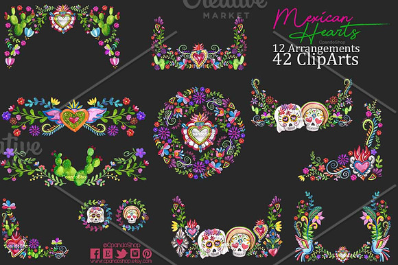 Mexican Hearts - Mexican Valentines in Illustrations - product preview 1