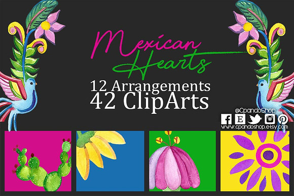 Mexican Hearts - Mexican Valentines in Illustrations - product preview 2