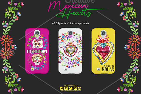 Mexican Hearts - Mexican Valentines in Illustrations - product preview 3