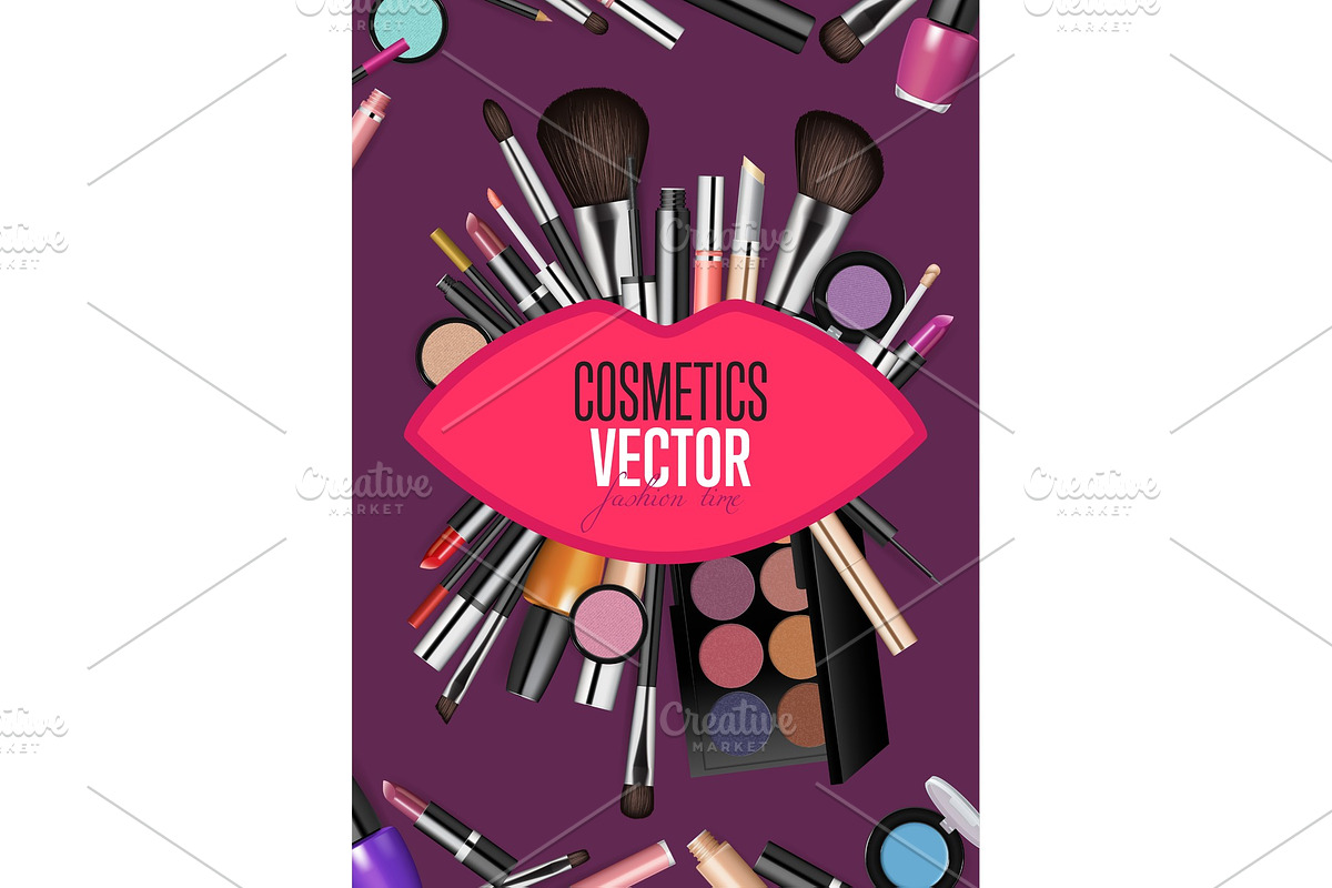 Modern Cosmetics Accessories Vector Concept in Illustrations - product preview 8
