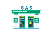 Gas filling station vector icon