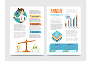 Annual report template set with diagram