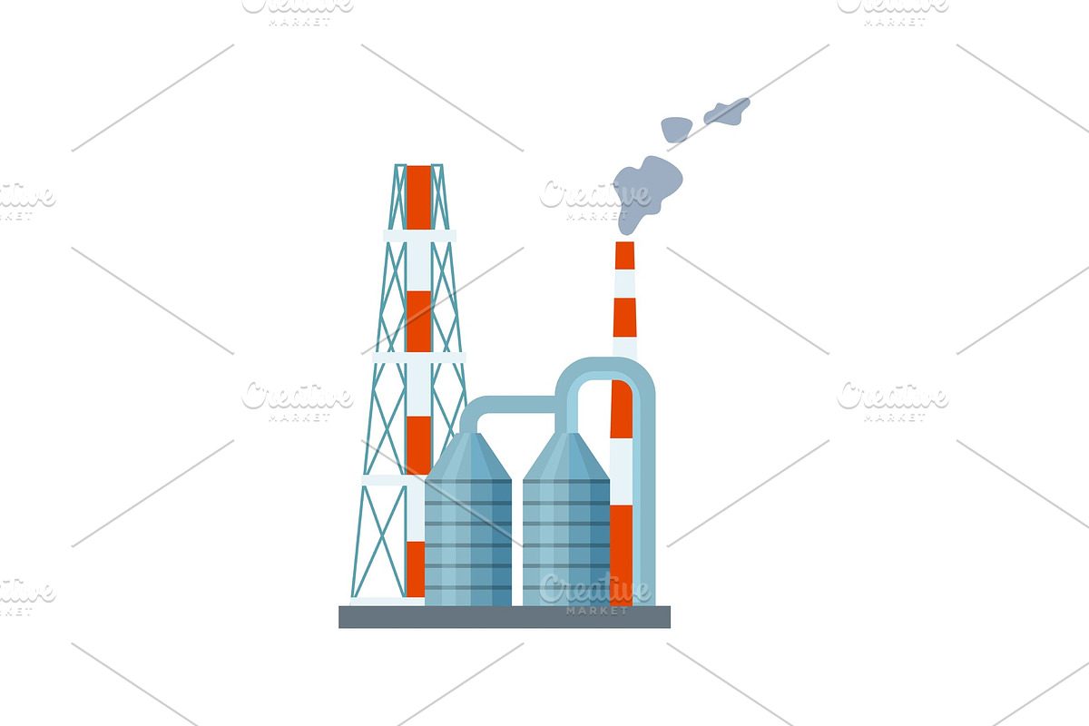 Modern power plant isolated vector icon in Illustrations - product preview 8