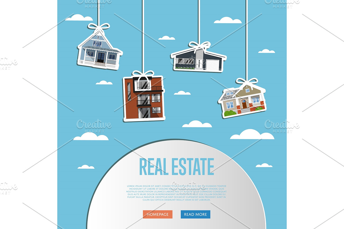 Real estate agency website template in Illustrations - product preview 8