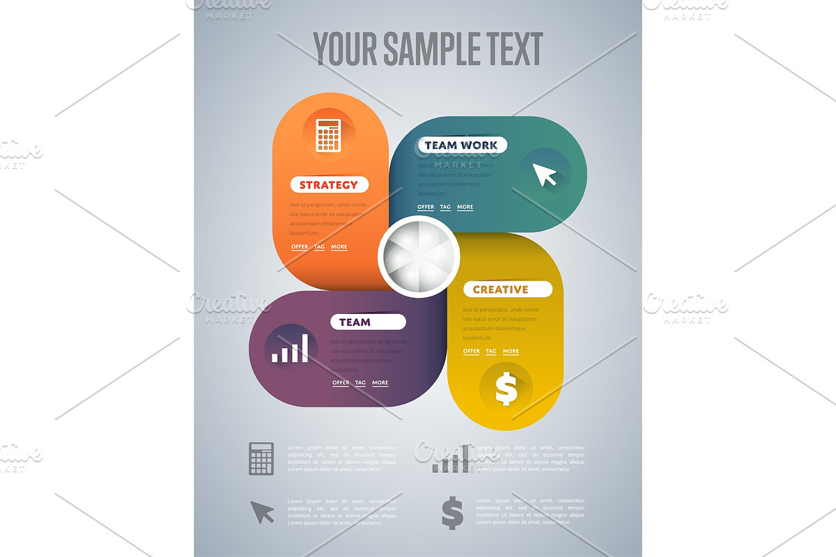 Infographics elements vector template in Illustrations - product preview 8