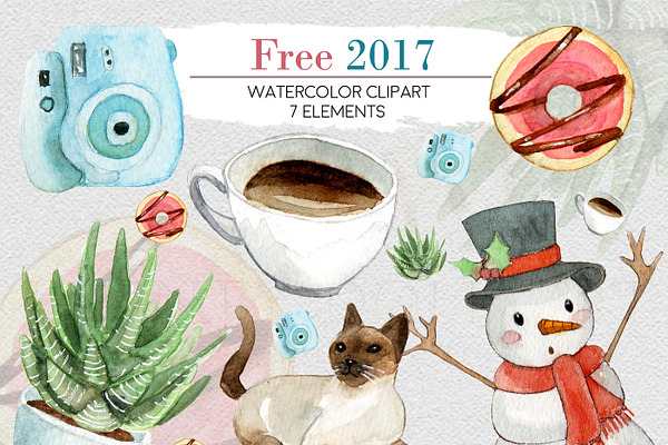 Watercolor Free 2017 Clipart