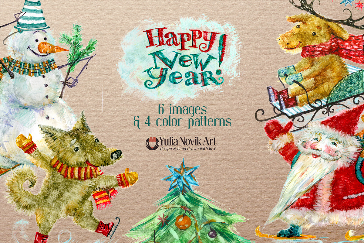 Happy New Year in Illustrations - product preview 8