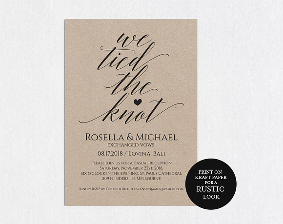 Elepoment Invitation template SHR387 in Wedding Templates - product preview 1