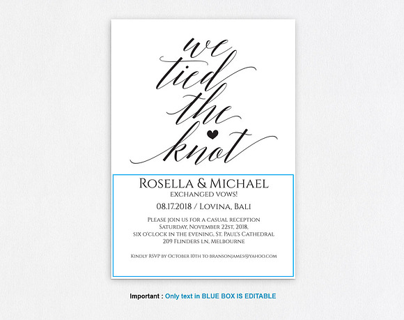Elepoment Invitation template SHR387 in Wedding Templates - product preview 2