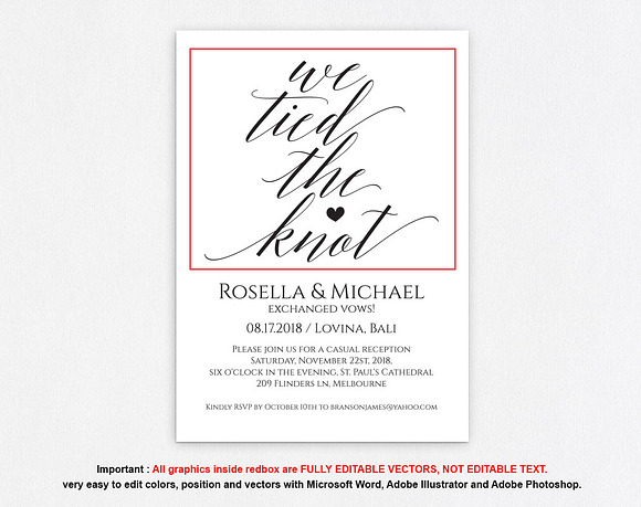 Elepoment Invitation template SHR387 in Wedding Templates - product preview 3