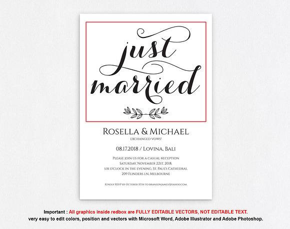 Elepoment Invitation template SHR389 in Wedding Templates - product preview 3