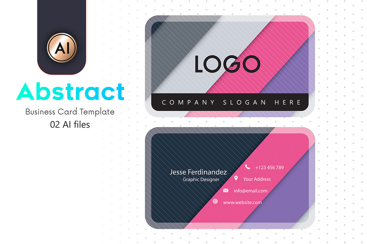 Abstract Business Card Template - 22 in Business Card Templates - product preview 8