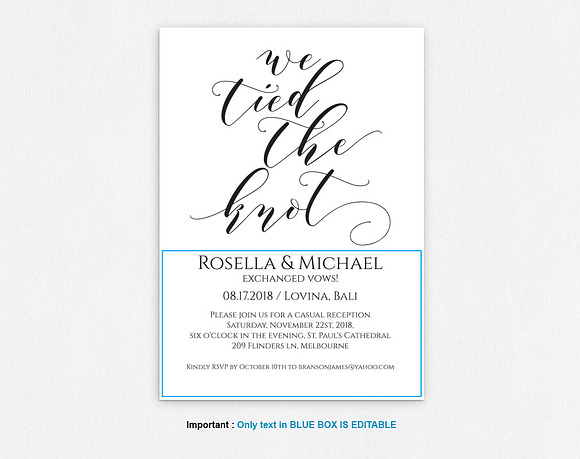Elepoment Invitation template SHR390 in Wedding Templates - product preview 2