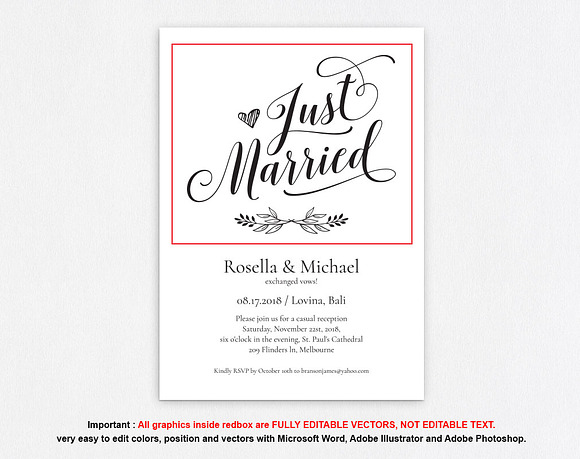 Elepoment Invitation template SHR391 in Wedding Templates - product preview 3
